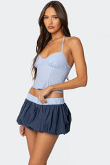 Janey Pinstripe Halter Top