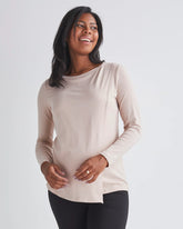 Monique Long Sleeve Nursing Petal Top - Blush Pink
