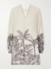 Amarula Porfavor printed linen mini dress