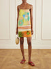 Laura printed linen mini dress