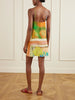 Laura printed linen mini dress