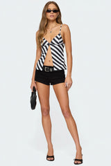 Nix Striped Split Front Top