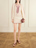 Ludy floral-embroidered organic cotton mini dress