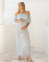 Marisol 2 piece Maternity Photoshoot Dress in Baby Blue