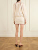 Ludy floral-embroidered organic cotton mini dress