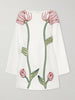 Flower embroidered linen mini dress