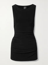 Ruched stretch-jersey mini dress