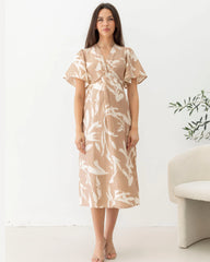 Elea Palm Leaf Maternity Dress
