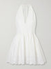 Grazia gathered linen mini dress