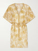 Péninsule printed cotton-voile mini dress