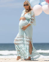 Roxy Lace Baby Shower Dress - Pastel Blue
