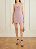 Charlotte strapless bow-detailed satin mini dress