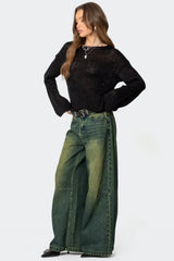 Shawn Washed Low Rise Baggy Jeans