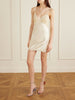 Lace-trimmed satin-satin mini dress