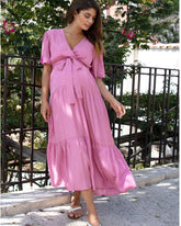 Cara Pink Maternity Baby Shower Dress
