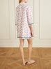 Alassio shirred embroidered floral-print cotton-poplin mini dress