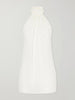 Ibiza halterneck knotted gathered crepon mini dress