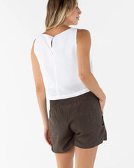 Maternity Summer Drawstring Khaki Shorts