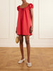 Marblau gathered cotton-poplin mini dress