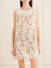 Paloma lace-trimmed floral-print silk-chiffon mini dress