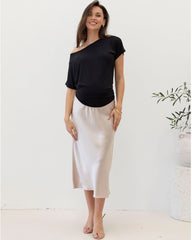 Reversible Maternity T-Shirt in Black