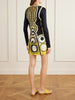 Slinky printed jersey mini dress