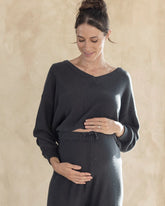 Evelyn Lightweight Cotton Knit in Slate Grey