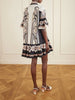 Choux patterned cotton-poplin mini dress