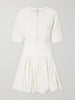 Risel pleated poplin mini dress