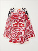 Icon Supremes printed crepe mini dress