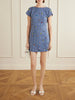 Anne appliquéd cotton and linen-blend mini dress