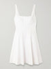 Wells pleated cotton-blend poplin mini dress