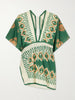 Inundada De Color printed cotton-voile mini dress