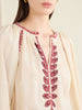 Ludy floral-embroidered organic cotton mini dress