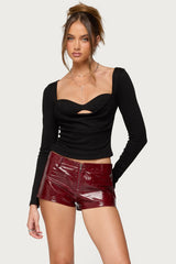Oaklyn Layered Bra Cowl Neck Top