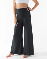 Debra Wide Leg Maternity Bamboo Pants in Black