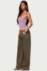 Bobbie Layered Lace Cowl Neck Top