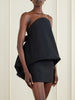 Wool-blend mini balloon dress