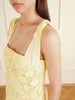 Marigold cotton-lace mini dress