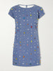 Anne appliquéd cotton and linen-blend mini dress