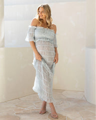 Marisol 2 piece Maternity Photoshoot Dress in Baby Blue