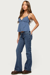 Orietta Striped Babydoll Top