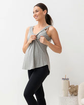 Maternity Swing Tank with Nursing Access in Marl Grey