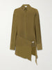 Asymmetric cotton mini dress