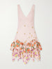 Pajaritos y Rosas ruffled cotton mini dress