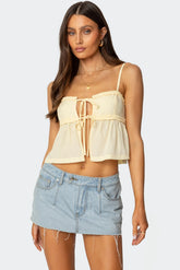 Loula Tie Front Tank Top