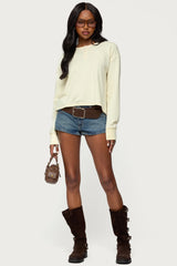 Deni Long Sleeve Henley Waffle Top