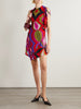 Printed jersey mini dress