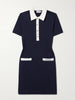 Cotton-blend jersey mini dress