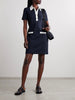 Cotton-blend jersey mini dress